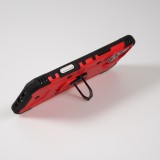iPhone 16 Case H&uuml;lle - Armor mit Silikon-Eckschutz und St&uuml;tzring - Rot