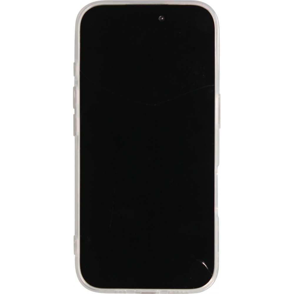 iPhone 16 Case Hülle - Industrieller Vintage Rost-Effekt aus hartem Silikon - Blau