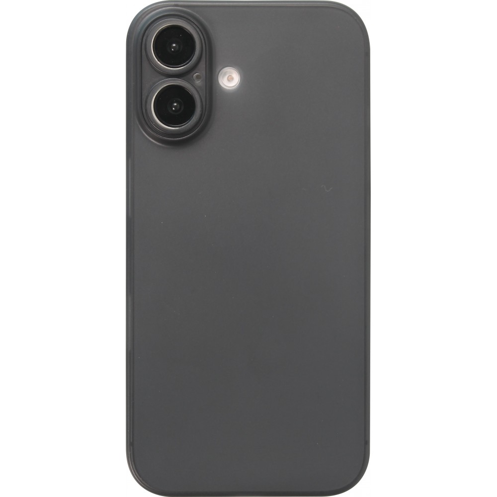 iPhone 16 Plus Case Hülle - Ultraflaches matte semi-transparente Kunststoff - Schwarz
