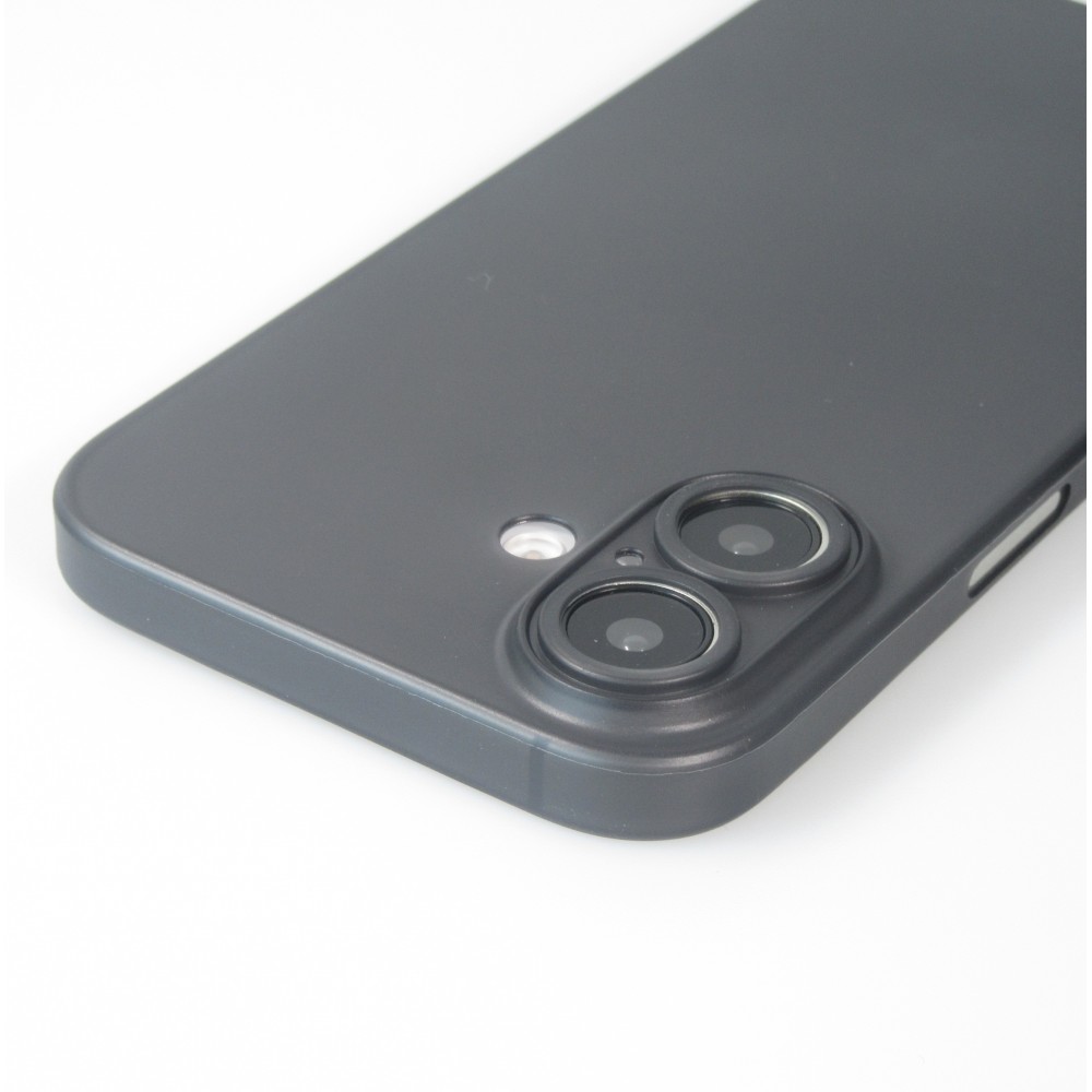 iPhone 16 Plus Case Hülle - Ultraflaches matte semi-transparente Kunststoff - Schwarz