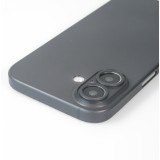 iPhone 16 Plus Case Hülle - Ultraflaches matte semi-transparente Kunststoff - Schwarz