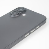 iPhone 16 Plus Case Hülle - Ultraflaches matte semi-transparente Kunststoff - Schwarz
