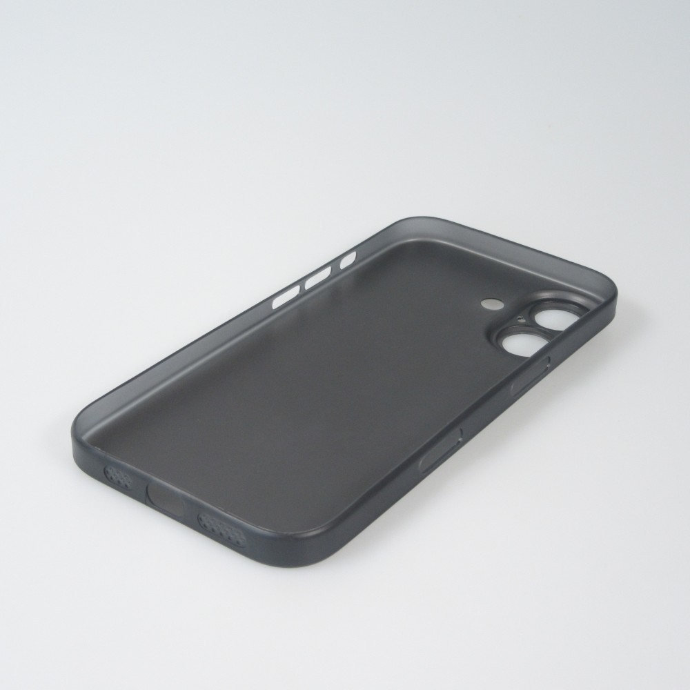 iPhone 16 Plus Case Hülle - Ultraflaches matte semi-transparente Kunststoff - Schwarz