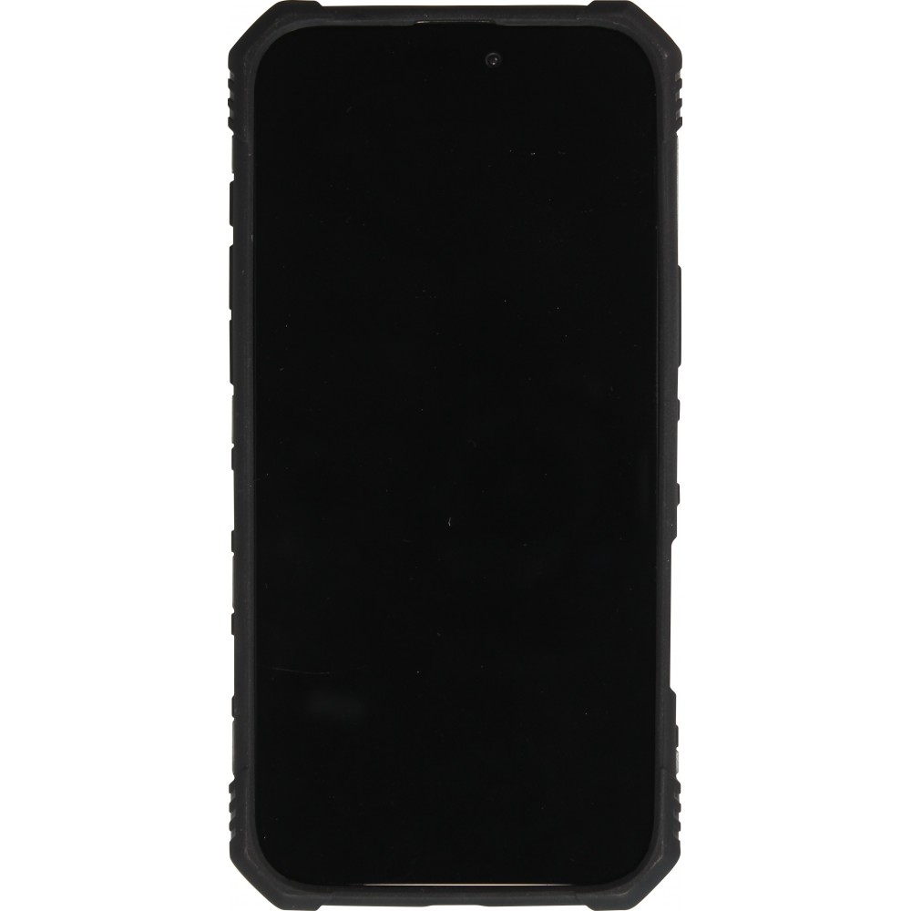 iPhone 16 Pro Case H&uuml;lle - Armor Silikon-Ecken-Schutz mit St&uuml;tzring - Hellblau