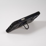 iPhone 16 Pro Case H&uuml;lle - Armor Silikon-Ecken-Schutz mit St&uuml;tzring - Dunkelblau