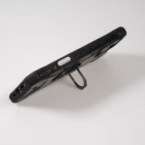 iPhone 16 Pro Case H&uuml;lle - Armor mit Silikon-Eckschutz und St&uuml;tzring - Schwarz