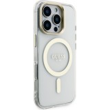 iPhone 16 Pro Case Hülle - MagSafe Magnetische Hülle mit Wechselplatten (Rosa / Braun / Schwarz) und Kameraständer - Transparent