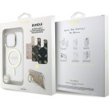 iPhone 16 Pro Case Hülle - MagSafe Magnetische Hülle mit Wechselplatten (Rosa / Braun / Schwarz) und Kameraständer - Transparent