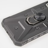 iPhone 16 Pro Max Case Hülle - Armor mit Silikon-Eckschutz und Stützring - Schwarz