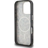 iPhone 16 Pro Max Case Hülle - Karl Lagerfeld IML Leopard MagSafe Elegant - Braun