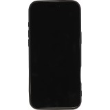 iPhone 16 Pro Max Case H&uuml;lle - Silicone MagSafe Flexibel Halo Licht - Schwarz