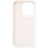 iPhone 15 Pro Max Case Hülle - Ultra-leicht und luftig mit MagSafe-kompatiblem Gitterdesign - Weiss