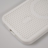 iPhone 15 Pro Max Case Hülle - Ultra-leicht und luftig mit MagSafe-kompatiblem Gitterdesign - Weiss