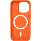 iPhone 15 Pro Max Case Hülle - Ultra-leicht und luftig mit MagSafe-kompatiblem Gitterdesign - Orange