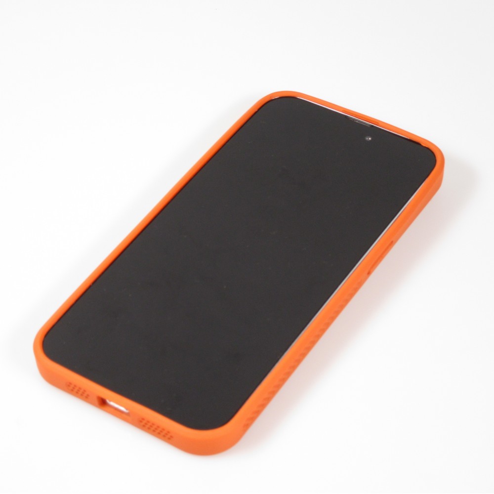 iPhone 15 Pro Max Case Hülle - Ultra-leicht und luftig mit MagSafe-kompatiblem Gitterdesign - Orange