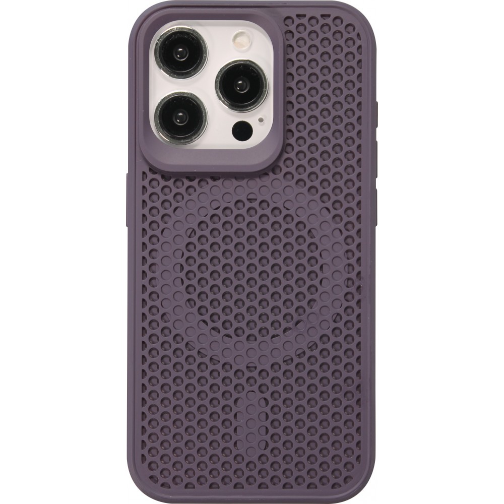 iPhone 15 Pro Max Case Hülle - Ultra-leicht und luftig mit MagSafe-kompatiblem Gitterdesign - Violett