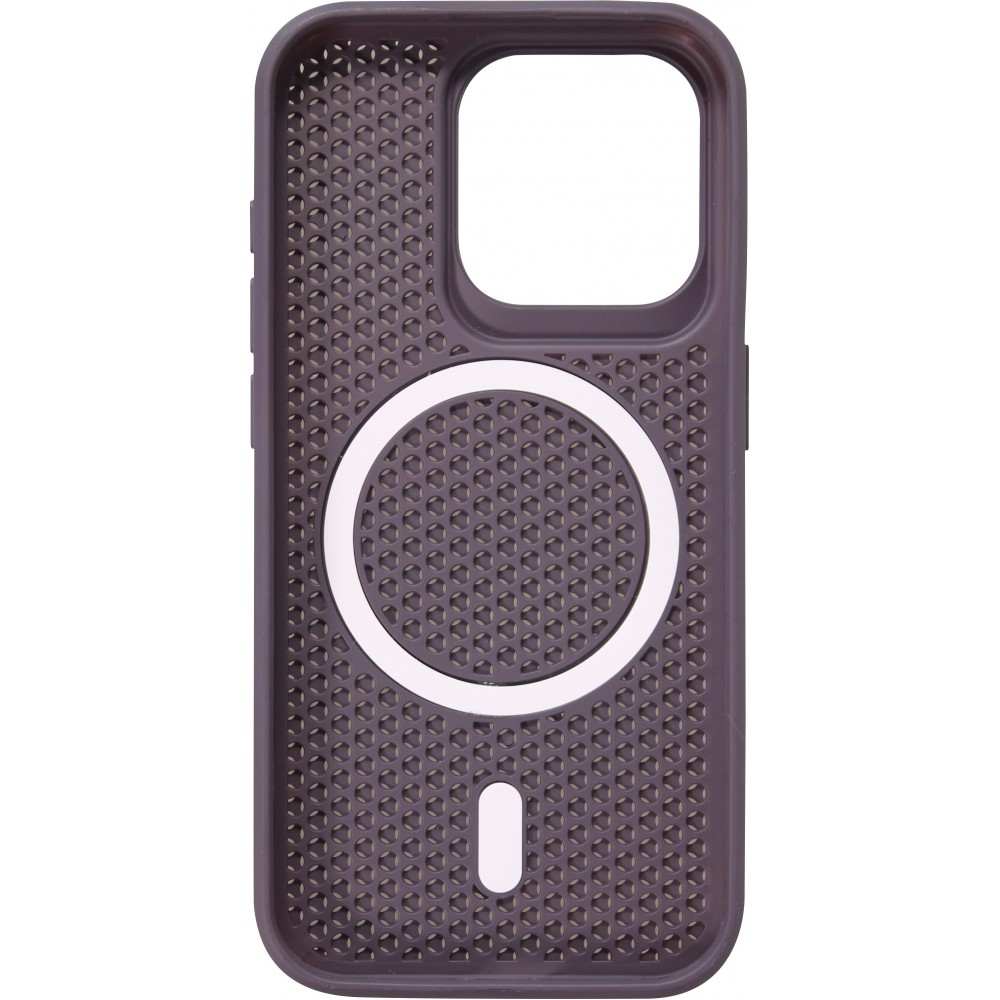 iPhone 15 Pro Max Case Hülle - Ultra-leicht und luftig mit MagSafe-kompatiblem Gitterdesign - Violett