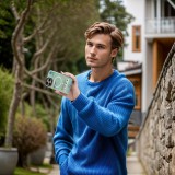 iPhone 16 Pro Max Case Hülle - Youngkit irideszierender Univers Blau-Effekt mit wechselnden Reflektionen - Blau