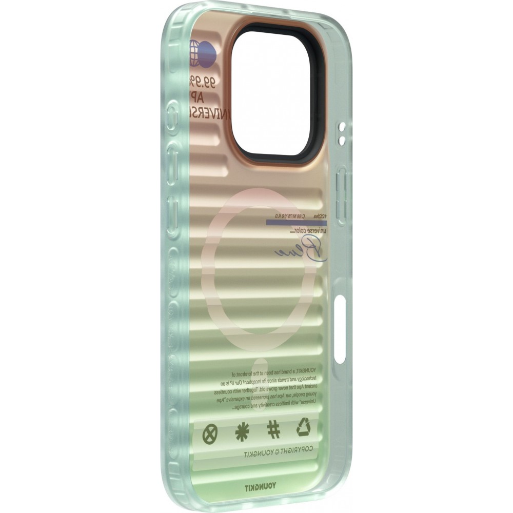 iPhone 16 Pro Max Case Hülle - Youngkit irideszierender Univers Blau-Effekt mit wechselnden Reflektionen - Blau