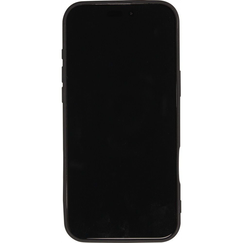 iPhone 16 Pro Case H&uuml;lle - Silicone MagSafe Flexibel Halo Licht - Schwarz