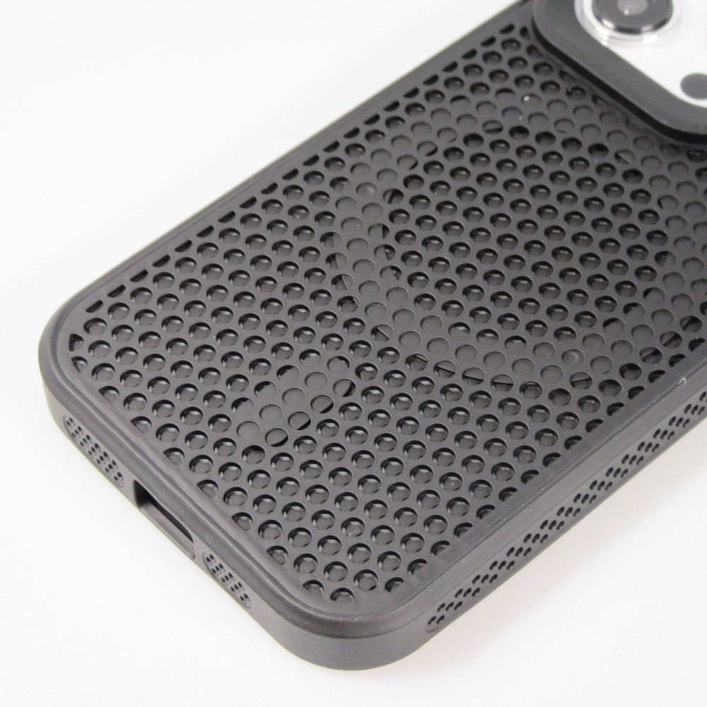 iPhone 15 Pro Case Hülle - Ultra-leicht und luftig mit MagSafe-kompatiblem Gitterdesign - Schwarz
