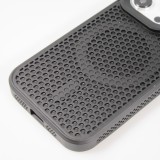 iPhone 15 Pro Case Hülle - Ultra-leicht und luftig mit MagSafe-kompatiblem Gitterdesign - Schwarz