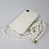 Samsung iPhone 16e Case Hülle - Bio Eco-Friendly Vegan mit Handykette Necklace - Weiss