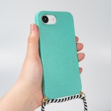 iPhone 16e Case Hülle - Bio Eco-Friendly Vegan mit Handykette Necklace - Türkis