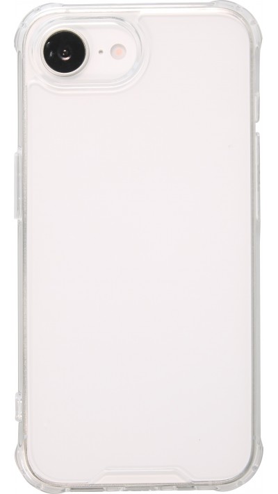 iPhone 16e Case Hülle - Bumper Glass TPU Anti-Schock mit Acryl - Transparent