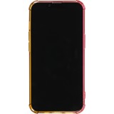 iPhone 16e Case Hülle - Gummi Bumper Rainbow mit extra Schutz für Ecken Antischock - rosa - Gelb