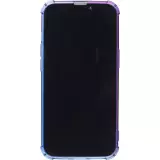 iPhone 16e Case Hülle - Gummi Bumper Rainbow mit extra Schutz für Ecken Antischock - violett blau