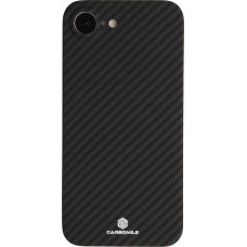 iPhone 16e Case Hülle - Carbomile Schutzcase aus echtem Aramid Carbonfaser - Schwarz