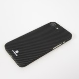 iPhone 16e Case Hülle - Carbomile Schutzcase aus echtem Aramid Carbonfaser - Schwarz