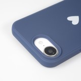 Hülle iPhone 17e / 16e - Gummi Herz blau