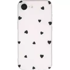 iPhone 16e Case Hülle - Gummi kleines Herz - Schwarz