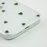 iPhone 16e Case Hülle - Gummi kleines Herz - Schwarz