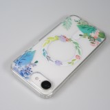 iPhone 16e Case Hülle - Gummi Silikon steif mit MagSafe Frühlings Blumen - Transparent