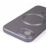 iPhone 16e Case H&uuml;lle - Gummi weich mit Kameraschutzglas MagSafe - Dunkelgrau