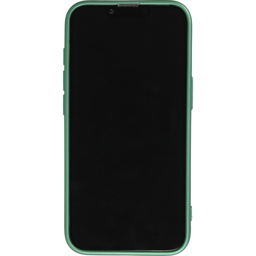 iPhone 16e Case H&uuml;lle - Gummi weich mit Kameraschutzglas MagSafe - Gr&uuml;n