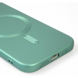 iPhone 16e Case H&uuml;lle - Gummi weich mit Kameraschutzglas MagSafe - Gr&uuml;n