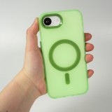 Coque iPhone 16e - Jelly Color semi-transparent avec MagSafe - Vert