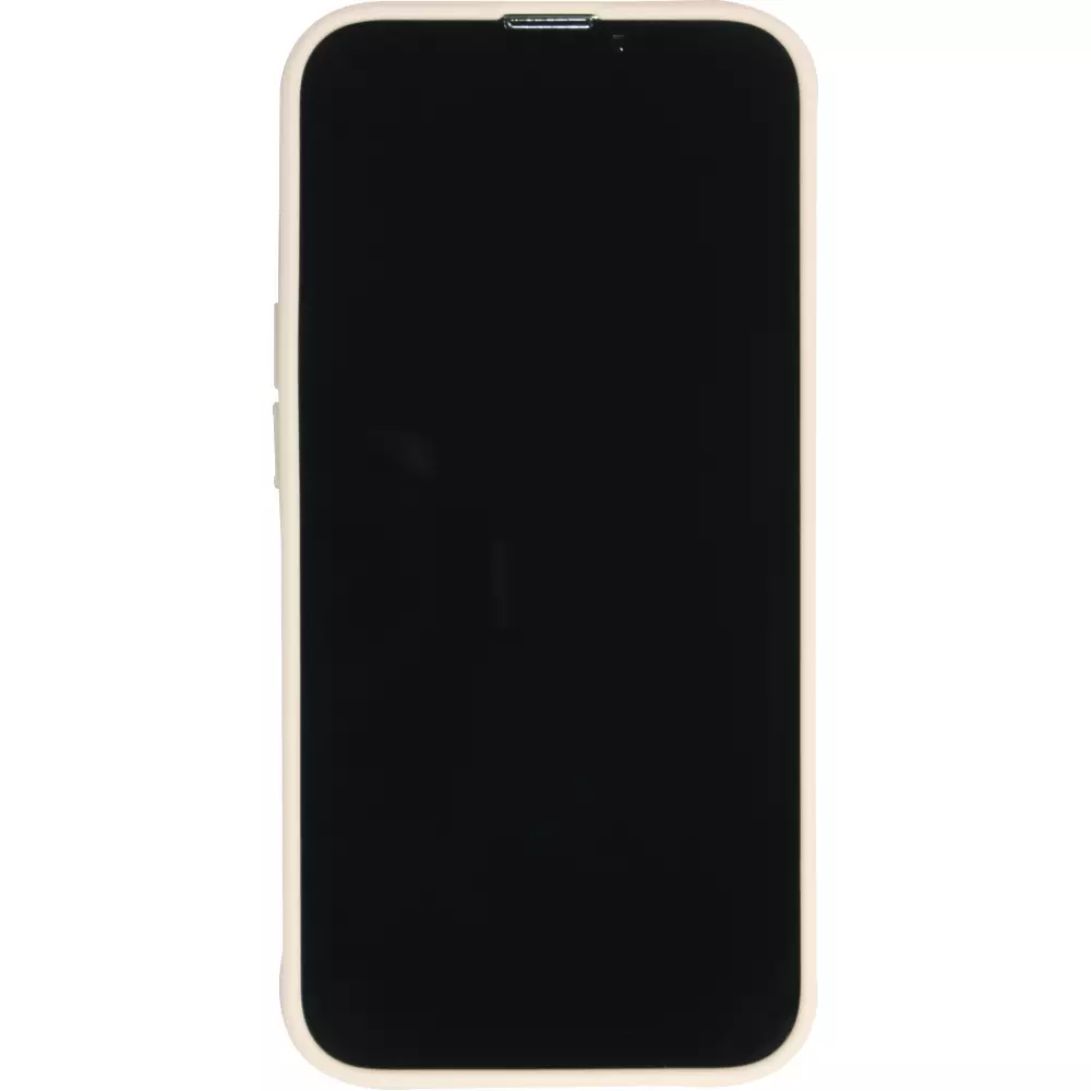 iPhone 16e Case Hülle - Silikon Mat Herz gold - Beige
