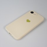Coque iPhone 17e / 16e - Silicone Mat Coeur doré - Beige