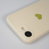 Coque iPhone 17e / 16e - Silicone Mat Coeur doré - Beige