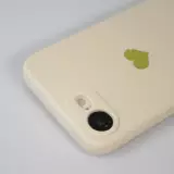 iPhone 16e Case Hülle - Silikon Mat Herz gold - Beige