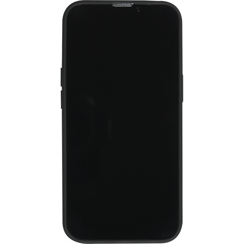 iPhone 16e Case Hülle - Silikon Mat Herz gold - Schwarz