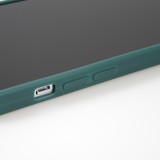 iPhone 16e Case Hülle - Silikon Mat Herz gold - Dunkelgrün