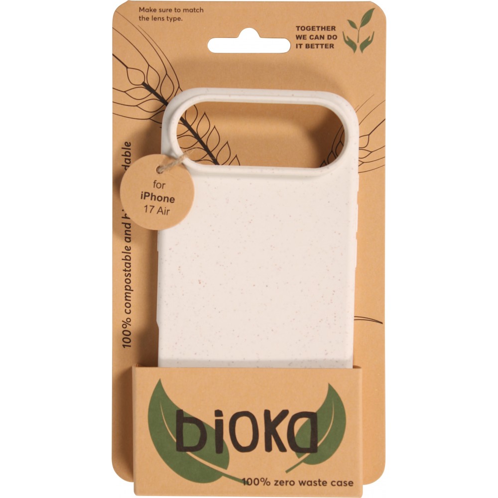 iPhone Air Case Hülle - Bioka Biologisch Abbaubar Eco-Friendly Kompostierbar - Weiss