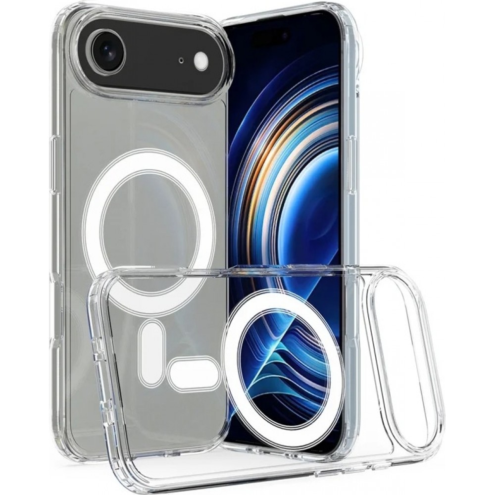 Hülle iPhone 17 Air - MagSafe kompatibel Gummi transparent TPU Silikon