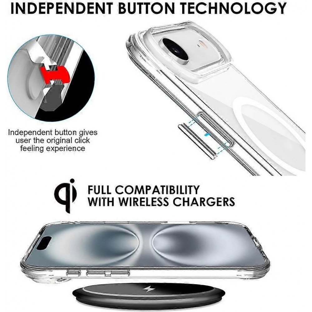 Hülle iPhone 17 Air - MagSafe kompatibel Gummi transparent TPU Silikon